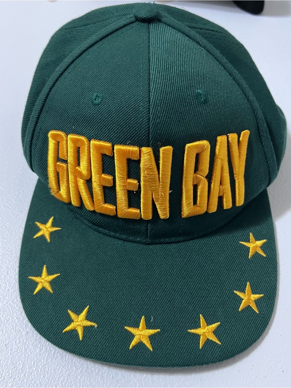 Green and Gold Embroidered 'GREEN BAY' Men's Cap